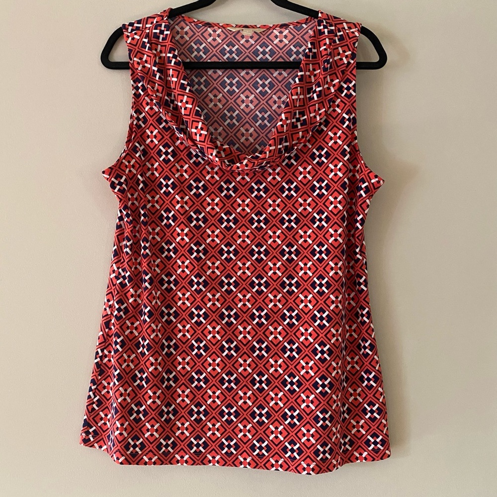 Banana Republic print sleeveless shirt